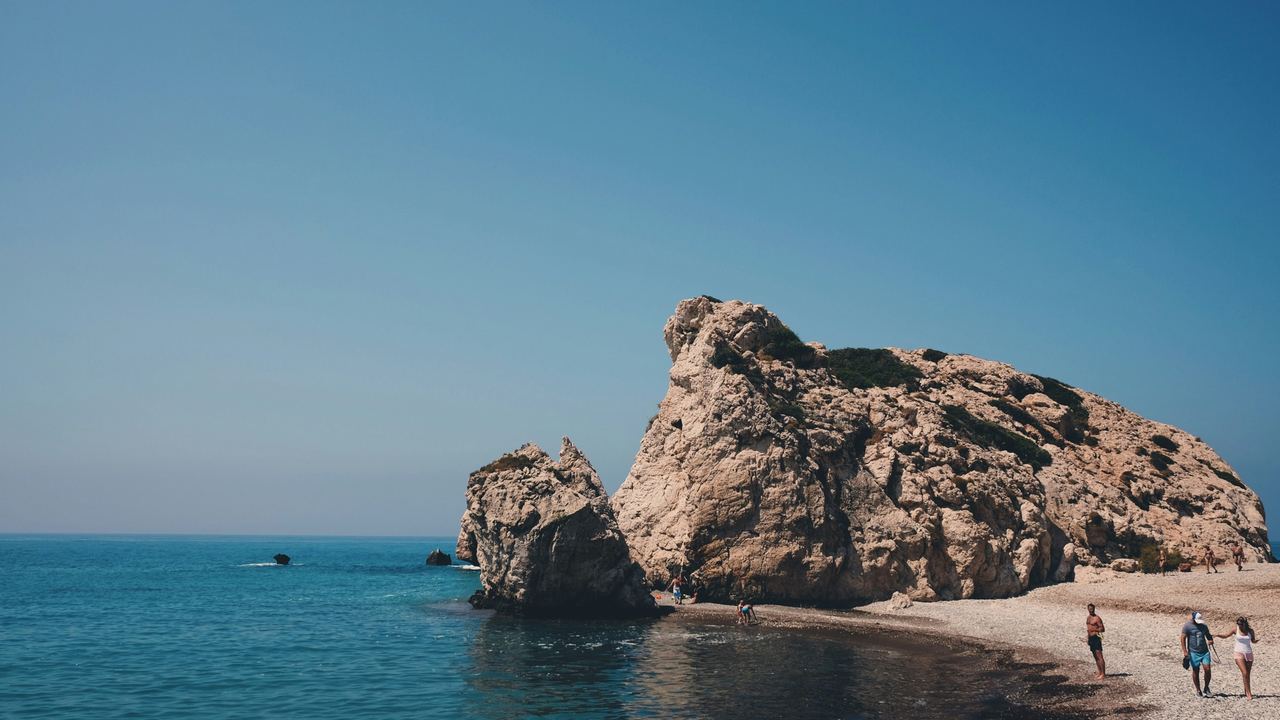 Petra tou Romiou, Aphrodite's Rock, near Paphos, Cyprus