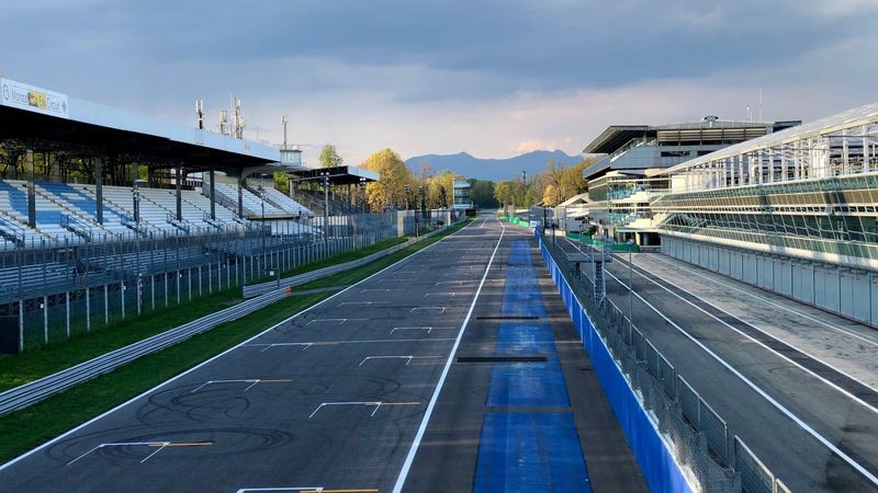 The circuit at Monza under a cloudy sky