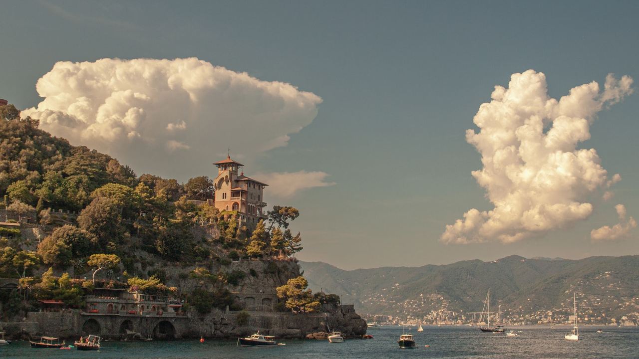 A villa on its wooded headland at Portofino