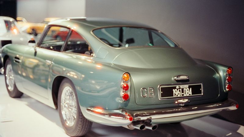 A green Aston Martin DB4 of 1961